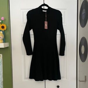 Little knit black dress